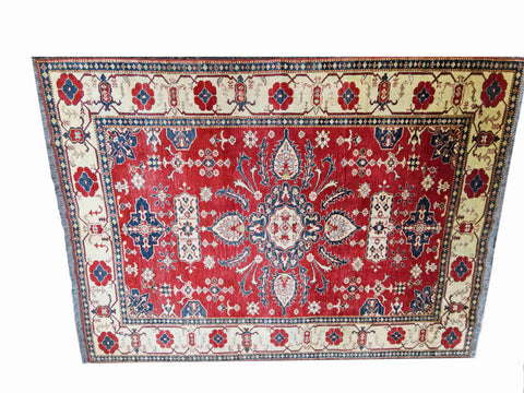 245 x 180 cm Kazak Modern Red Rug - Rugmaster