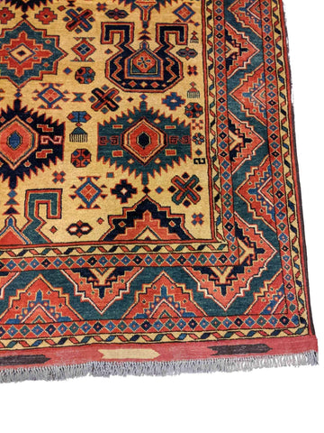 245 x 185 cm Kazak Modern Red Rug - Rugmaster