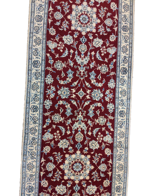 245 x 79 cm Fine nain silk and wool Traditional Red Rug - Rugoutlet