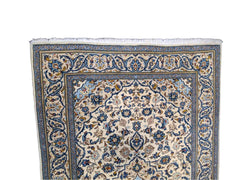 246 x 145 cm Kashan Traditional Beige Large Rug - Rugmaster