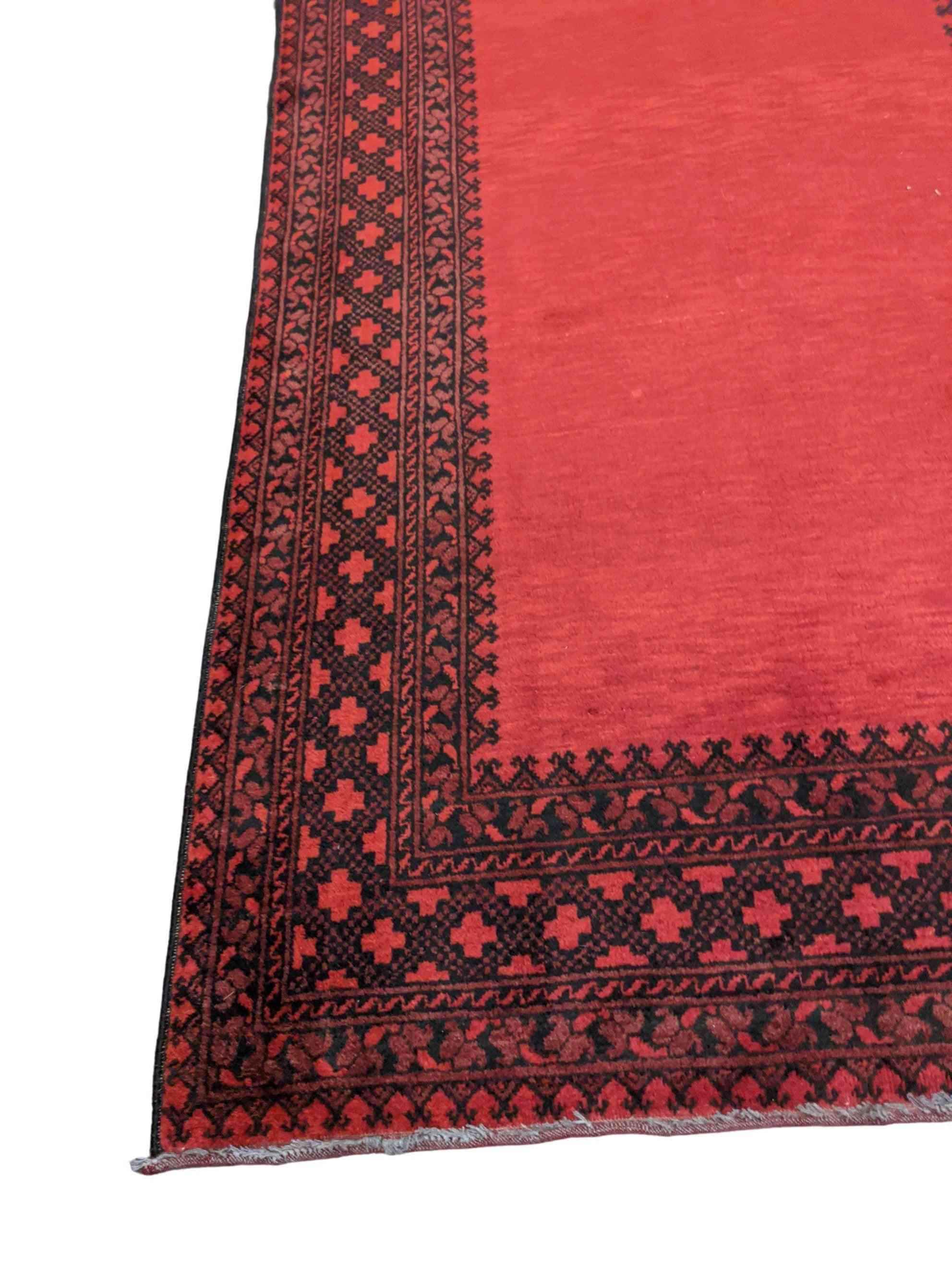 246 x 160 cm Afghan Tribal Red Rug - Rugoutlet