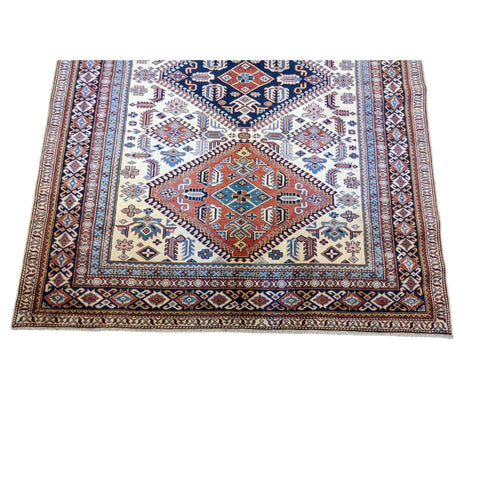 246 x 181 cm Fine Kazak White Rug - Rugoutlet