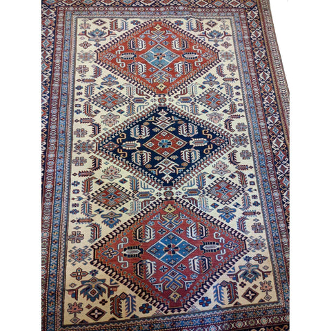 246 x 181 cm Fine Kazak Modern White Rug - Rugmaster
