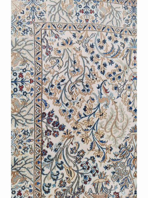 246 x 250 cm Nain Silk & wool Traditional Grey Rug - Rugoutlet