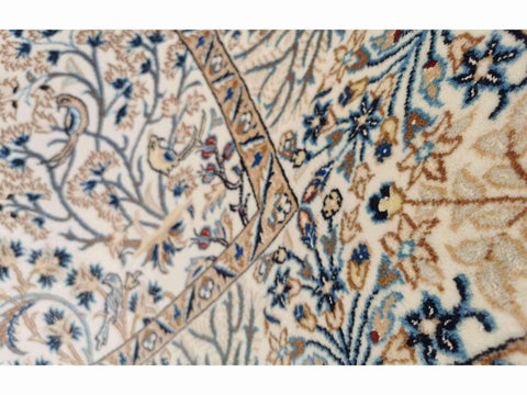 246 x 250 cm Nain Silk & wool Traditional Grey Rug - Rugoutlet