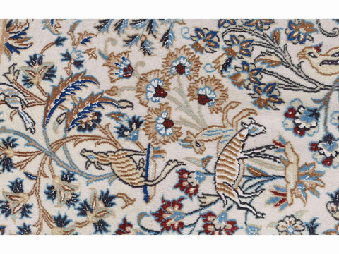 246 x 250 cm Nain Silk & wool Traditional Grey Rug - Rugoutlet