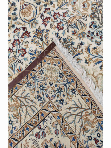 246 x 250 cm Nain Silk & wool Traditional Grey Rug - Rugmaster