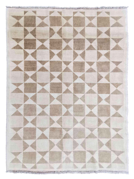 247 x 157 cm Contemporary Modern Brown Rug - Rugmaster