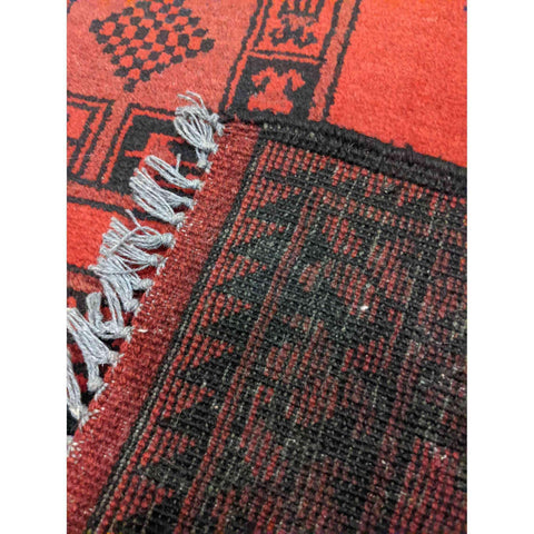 247 x 160 cm Afghan Tribal Red Rug - Rugoutlet