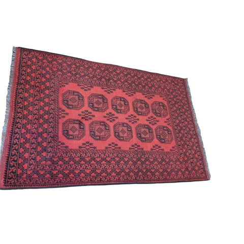 247 x 160 cm Afghan Tribal Red Rug - Rugoutlet