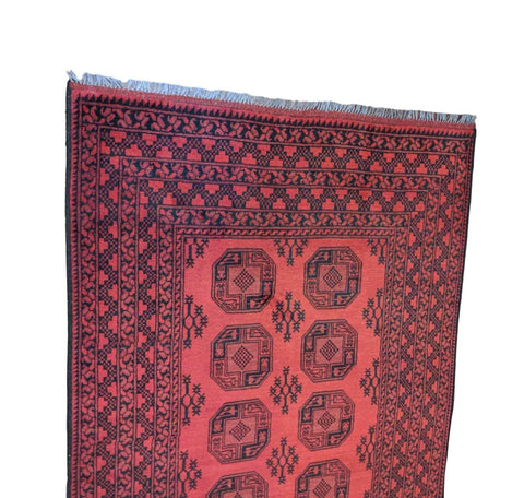 247 x 160 cm Afghan Tribal Red Rug - Rugoutlet
