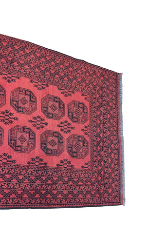 247 x 160 cm Afghan Tribal Red Rug - Rugoutlet
