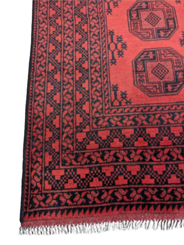 247 x 160 cm Afghan Tribal Red Rug - Rugoutlet