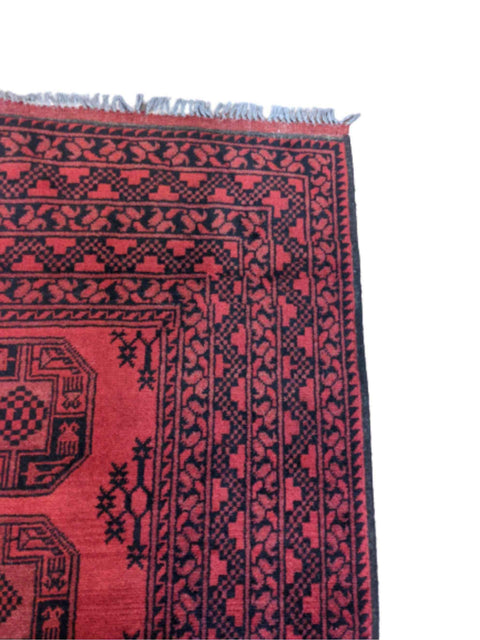 247 x 160 cm Afghan Tribal Red Rug - Rugoutlet