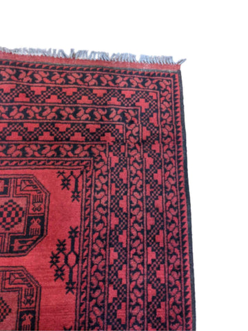 247 x 160 cm Afghan Tribal Red Rug - Rugoutlet