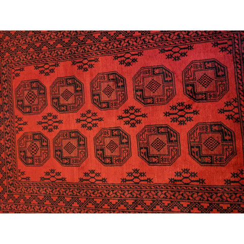 247 x 160 cm Afghan Tribal Red Rug - Rugoutlet