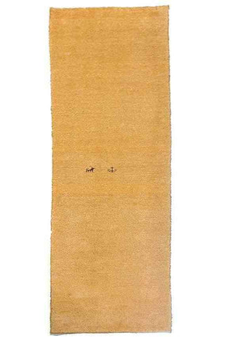 247 x 62 cm Persian Gabbeh Tribal Yellow Rug - Rugoutlet
