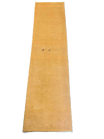 247 x 62 cm Persian Gabbeh Tribal Yellow Rug - Rugoutlet