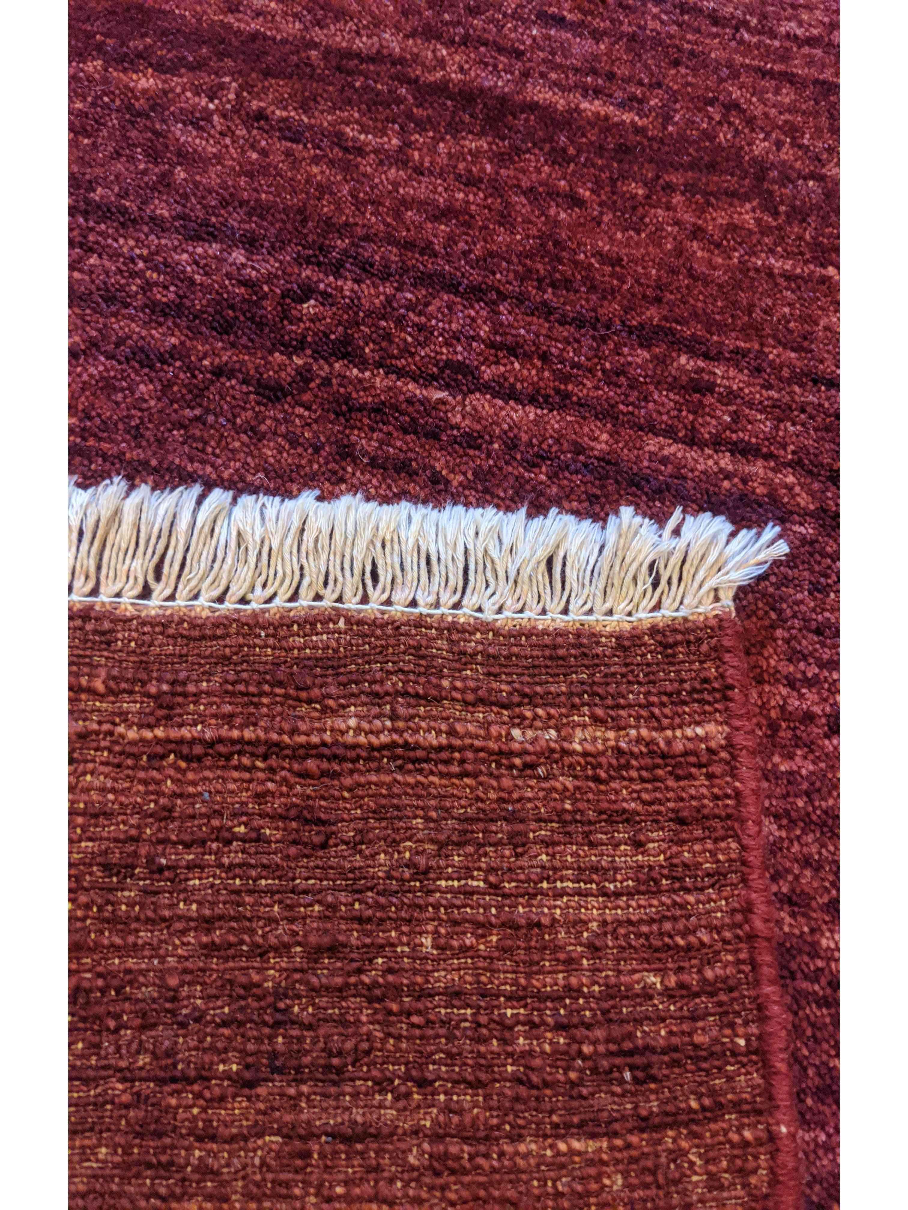 247 x 70 cm fine Nomadic Persian Gabbeh Tribal Red Rug - Rugoutlet