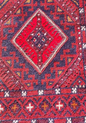 248 x 55 cm Afghan Moshwani Tribal Red Rug - Rugmaster