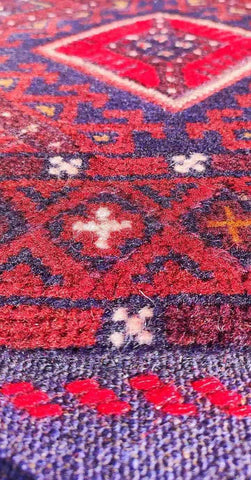 248 x 55 cm Afghan Moshwani Tribal Red Rug - Rugoutlet
