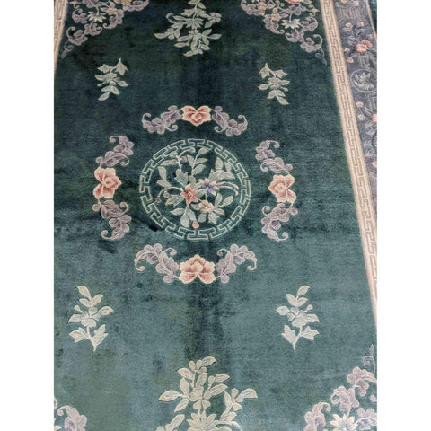 249 x 155 cm Chinese Traditional Green Rug - Rugmaster