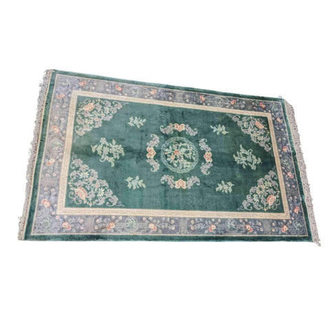 249 x 155 cm Chinese Traditional Green Rug - Rugmaster