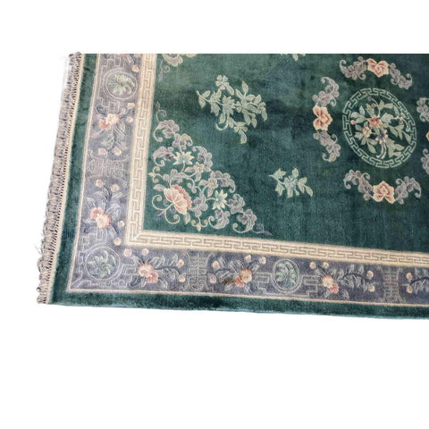 249 x 155 cm Chinese Traditional Green Rug - Rugmaster