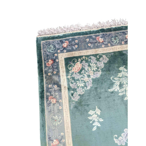 249 x 155 cm Chinese Traditional Green Rug - Rugmaster
