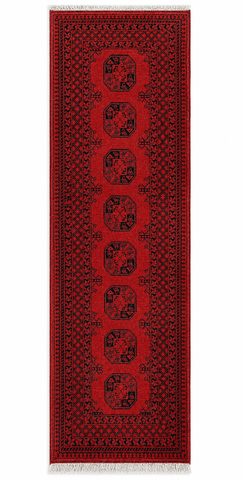 Afghan Tribal Wool Rug 300 x 80 cm (9.84 x 2.62 ft)
