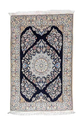 250 x 144 cm Silk and Wool Traditional Black Rug - Rugmaster