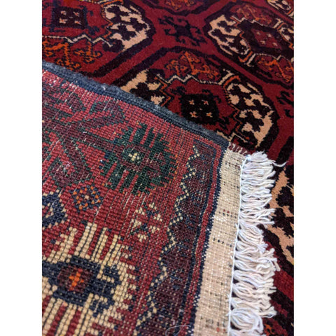 250 x 150 cm Afghan khan very fine Tribal Red Rug - Rugoutlet