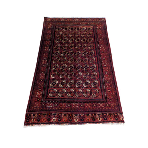 250 x 150 cm Afghan khan very fine Tribal Red Rug - Rugmaster