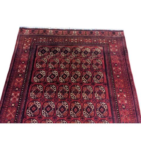 250 x 150 cm Afghan khan very fine Tribal Red Rug - Rugmaster