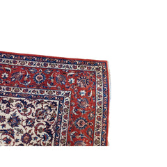250 x 150 cm Old Fine Isfahan Traditional Red Rug - Rugmaster