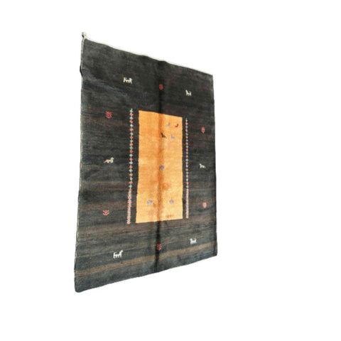 250 x 160 cm Persian Gabbeh Tribal Yellow Rug - Rugmaster