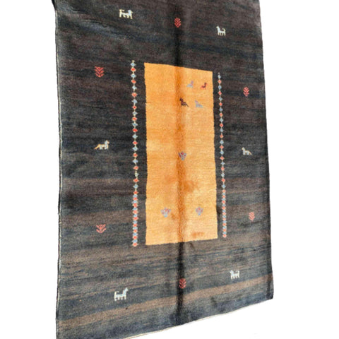 250 x 160 cm Persian Gabbeh Tribal Yellow Rug - Rugmaster