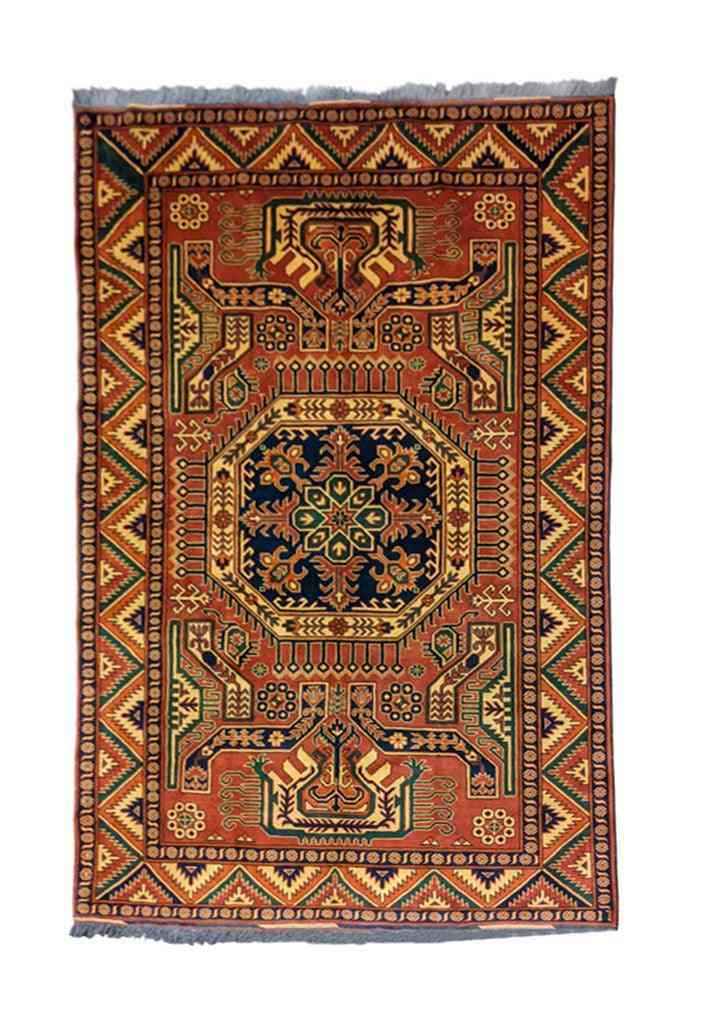 250 x 164 cm Afghan Natural Dye Tribal Red Rug - Rugmaster