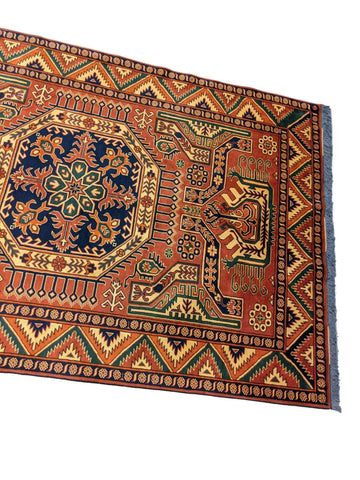 250 x 164 cm Afghan Natural Dye Tribal Red Rug - Rugoutlet