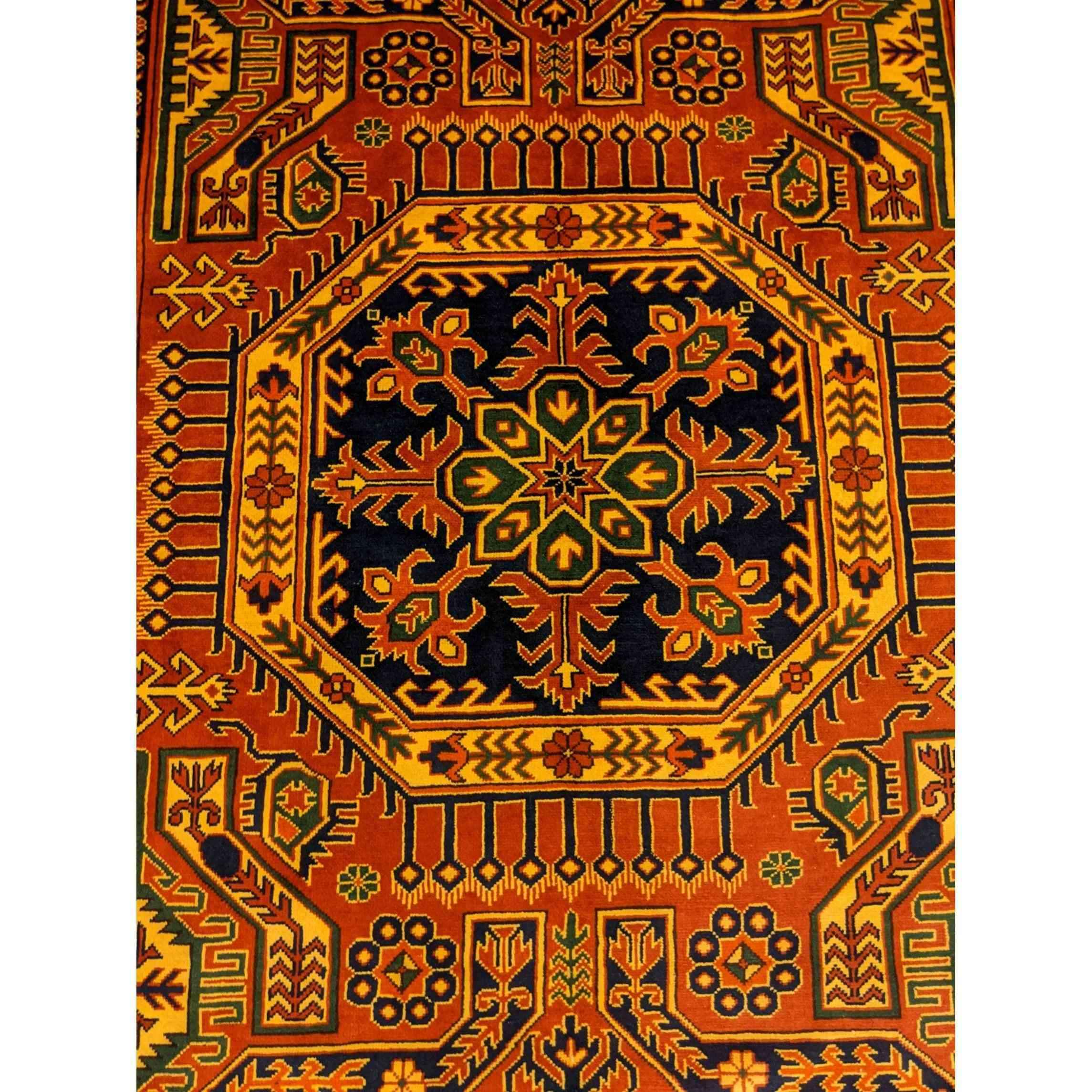 250 x 164 cm Afghan Natural Dye Tribal Red Rug - Rugmaster