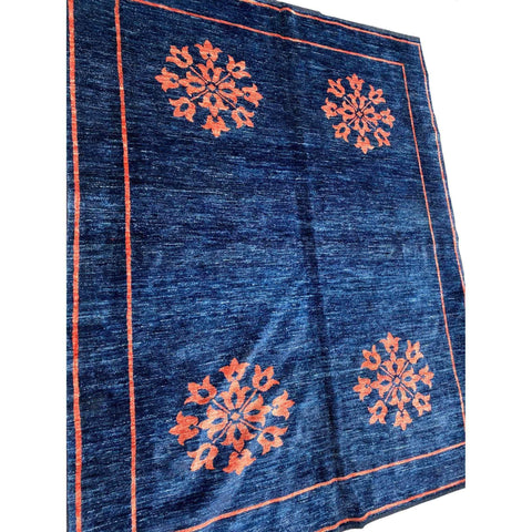 250 x 200 cm Natural Dye Blue Rug - Rugoutlet