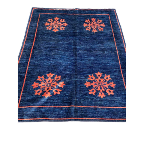 250 x 200 cm Natural Dye Blue Rug - Rugoutlet