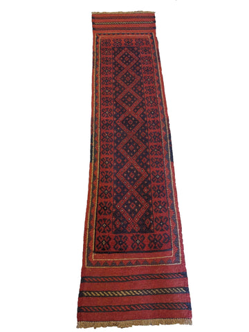 250 x 56 cm Mushwani Traditional Orange Rug - Rugoutlet