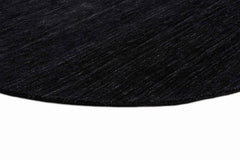 250x250 cm Indian Wool Multicolor Rug-HLC200126, Dark Brown Round - Rugmaster