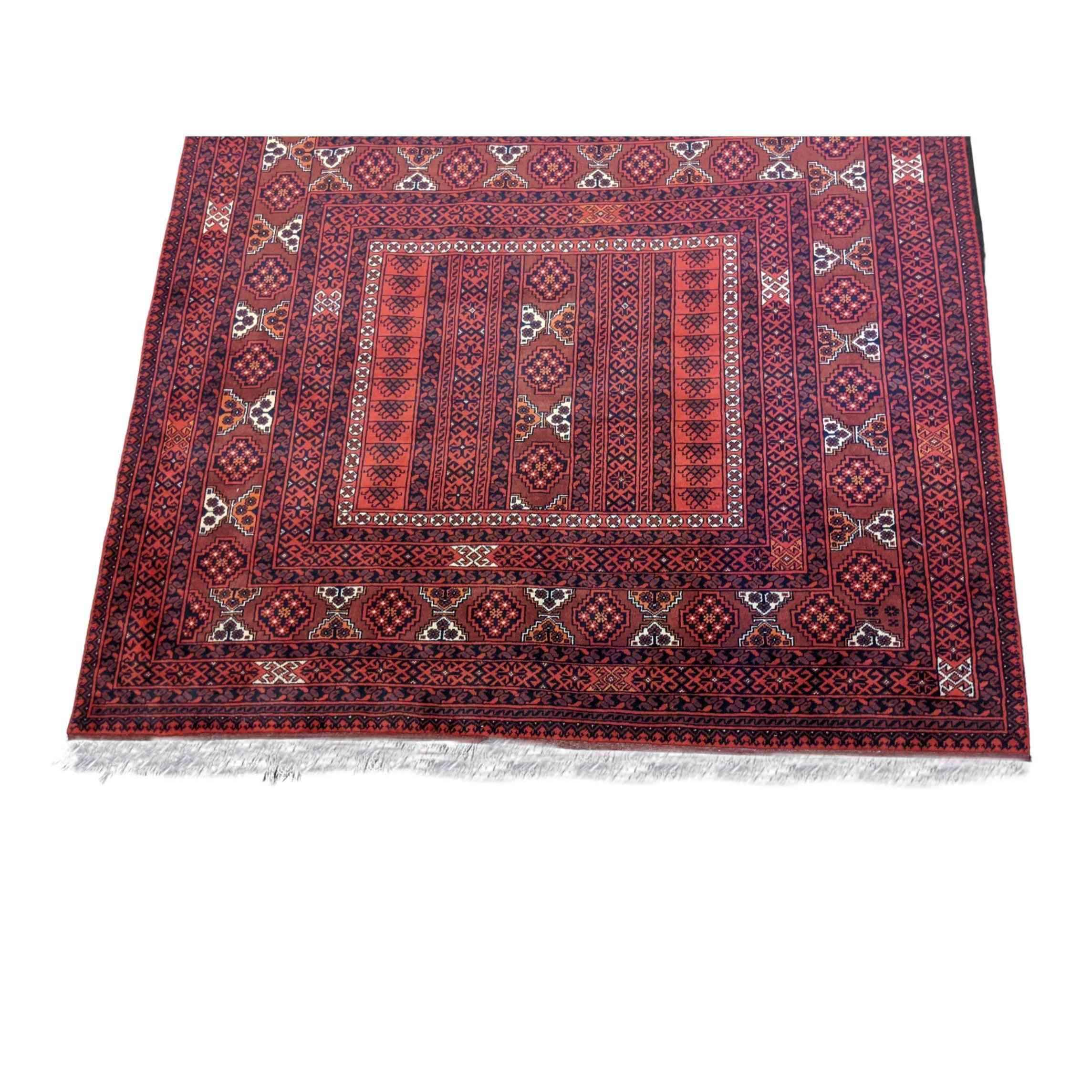 252 x 172 cm Fine Hachlu Tribal Red Rug - Rugoutlet