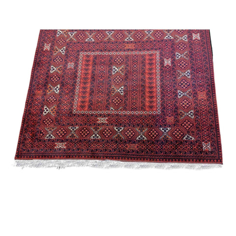 252 x 172 cm Fine Hachlu Tribal Red Rug - Rugmaster
