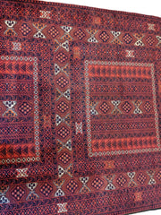 252 x 172 cm Fine Hachlu Tribal Red Rug - Rugmaster