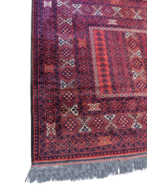 252 x 172 cm Fine Hachlu Tribal Red Rug - Rugmaster