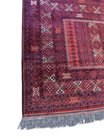 252 x 172 cm Fine Hachlu Tribal Red Rug - Rugmaster