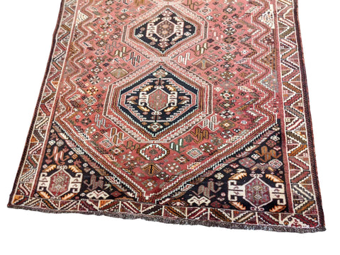 252 x 177 cm Qashqai Traditional Red Rug - Rugoutlet